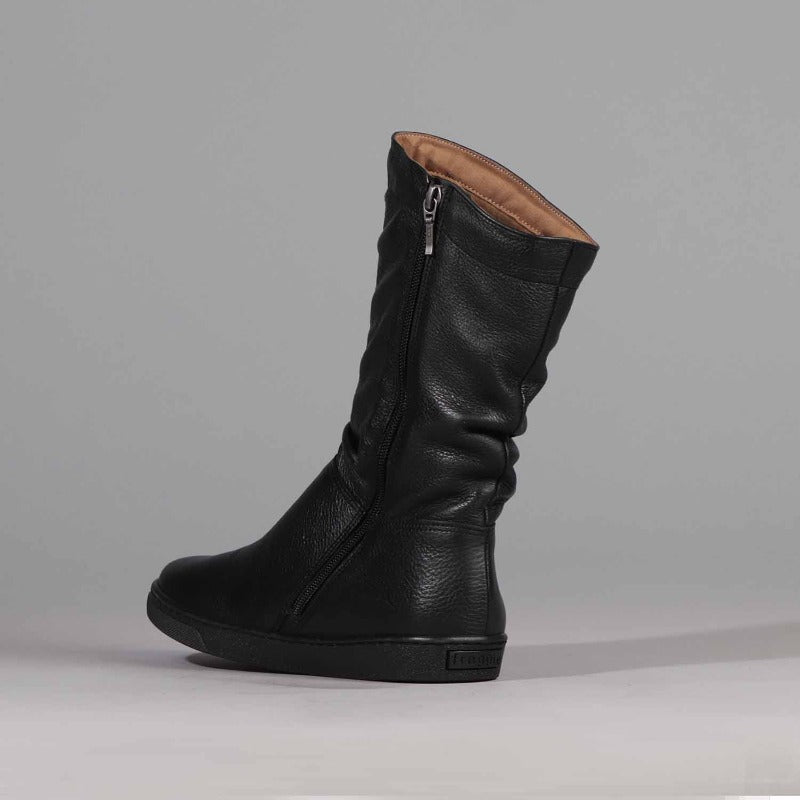 Mid-Calf Boot in Black - Froggie | Leather Boots