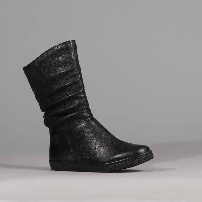 Mid-Calf Boot in Black - Froggie | Leather Shoes | South Africa â Froggie Shoes