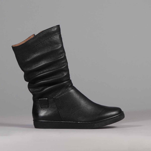 Mid-Calf Boot in Black - Froggie | Leather Boots