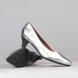 Kitten heel Court shoe in Silver