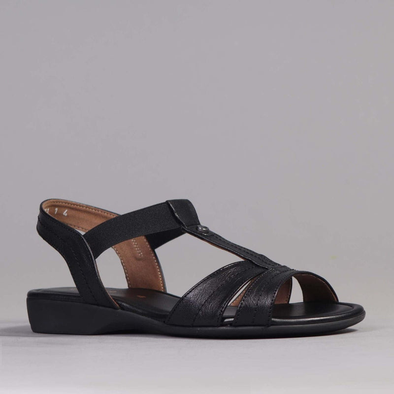 Wider Fit Slingback Flat Sandal in Black