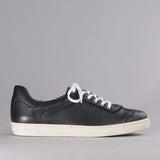 Lace-up Sneaker with Removable Footbed in Black - 11400