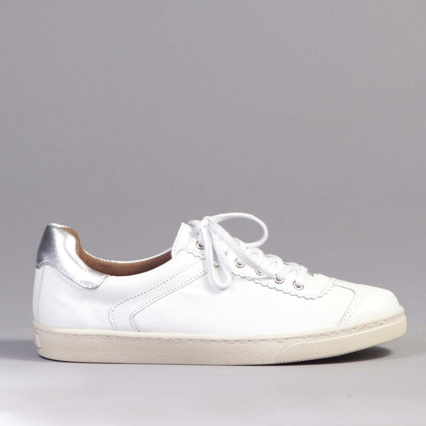 Lace-up Sneaker with Removable Footbed in White