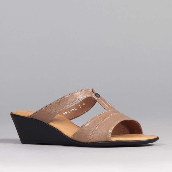 Double Band Wedge in Stone - 11621