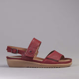 2-Strap Sandal with Removable Footbed in Red