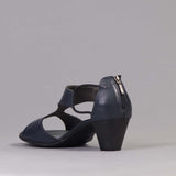 Wider Fit T-Bar Heel in Navy - 11645