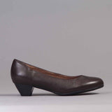 Mid-Heel Court Shoe in Brown - 11800
