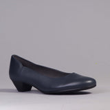 Mid-Heel Court Shoe in Navy - 11800