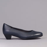 Mid-Heel Court Shoe in Navy - 11800