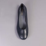 Mid-Heel Court Shoe in Navy - 12635 - Froggie Shoes