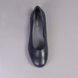 Mid-Heel Court Shoe in Navy - 11800