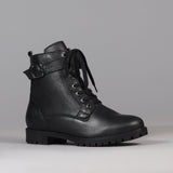 Froggie Lace-up Ankle Boot in Black 