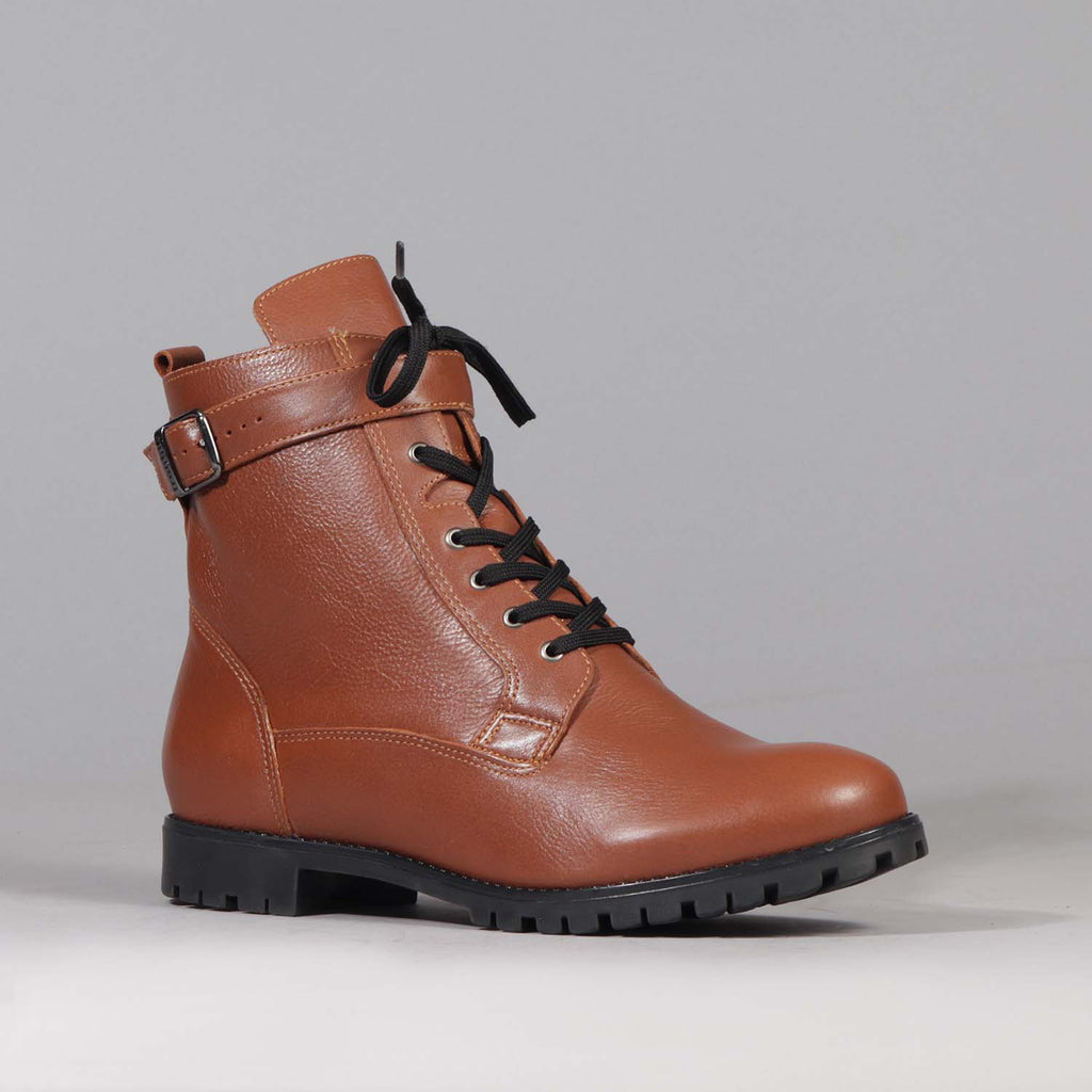 Lace-up Ankle Boot in Chestnut - Froggie | Leather Shoes | South Africa ...