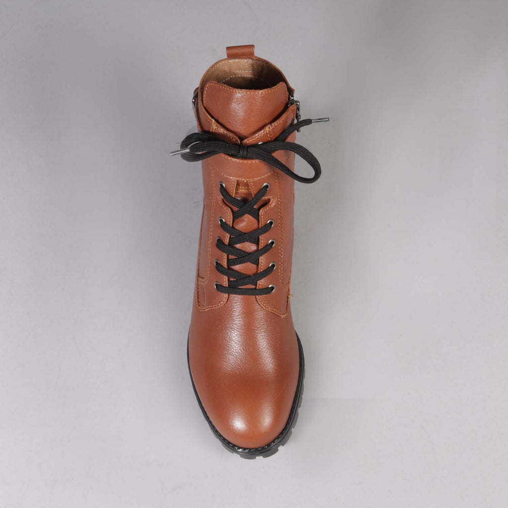 Lace-up Ankle Boot in Chestnut - Froggie | Leather Shoes | South Africa ...