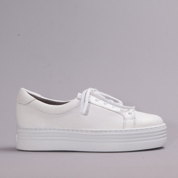 Platform Sneaker in White - 12025