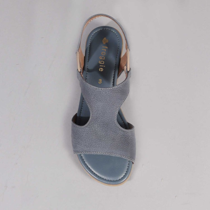 Slingback T-Bar Flat Sandal in Manager - 12104 Froggie Shoes