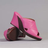 Slip-on Wedge in Hot Pink - 12287