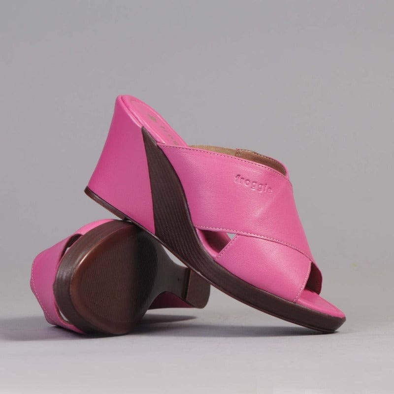 Slip-on Wedge in Hot Pink - 12287