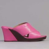 Slip-on Wedge in Hot Pink - 12287