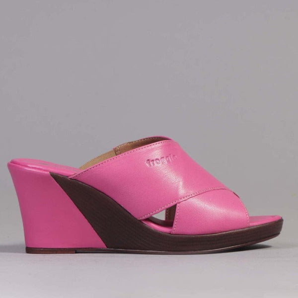 Slip-on Wedge in Hot Pink - 12287