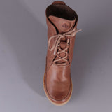 Lace-up Mid-calf Boot in Whisky - 12338