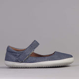 Girls High-Bar Shoes with Removable Footbed in Hot Denim - 12624