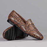 Froggie Loafer with Gold Trim in Saddle