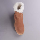 Fur-lined Ankle Boot in Tobacco - 12455