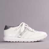 Lace-up Glam Sneakers in Silver Multi