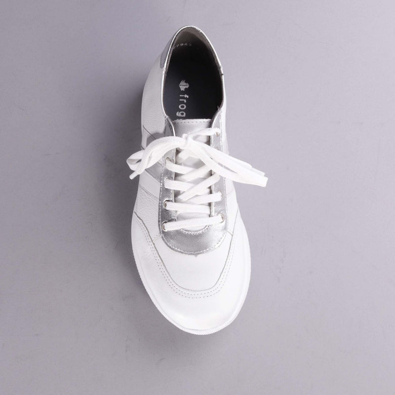 Lace-up Glam Sneakers in Silver Multi