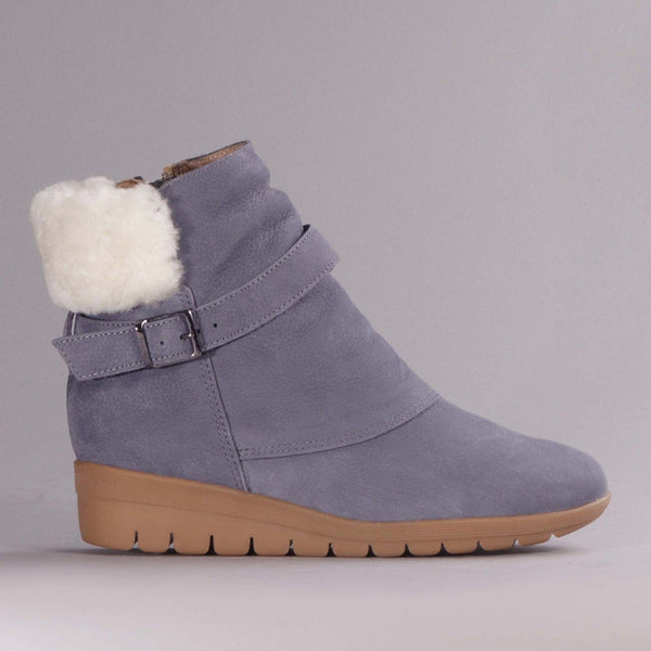 Fur Collar Ankle Boot in Manager