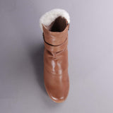 Fur Collar Ankle Boot in Whisky
