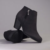 Ankle Boots with Zip in Black - 12462 - Froggie Shoes
