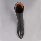 High Heel Mid-calf Boot in Black – 12489