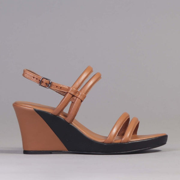 Wedge Slingback in Tan - Froggie, Leather Shoes