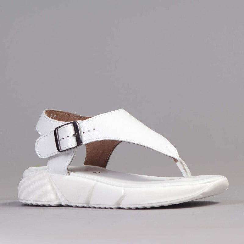 Slingback Thong Sandal in White