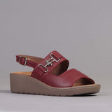 Slingback Sandal with Removable Footbed in Red