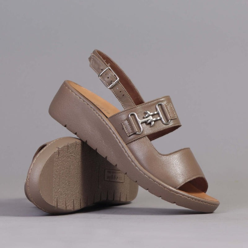 Slingback Sandal with Removable Footbed in Stone - 12532