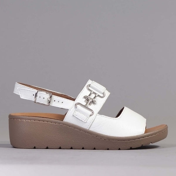 Froggie Slingback Sandal with Removable Footbed in White