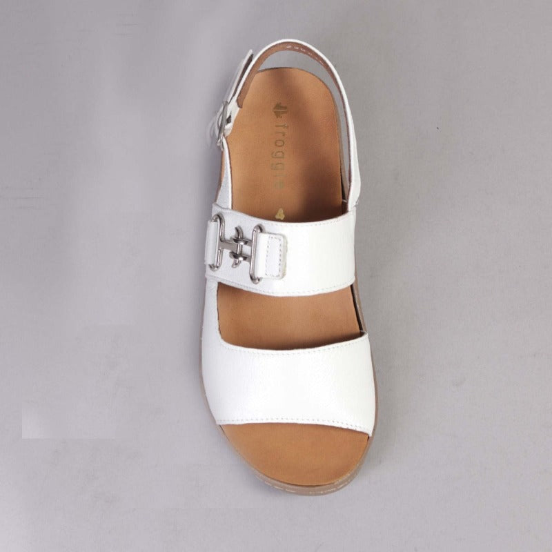 Froggie Slingback Sandal with Removable Footbed in White