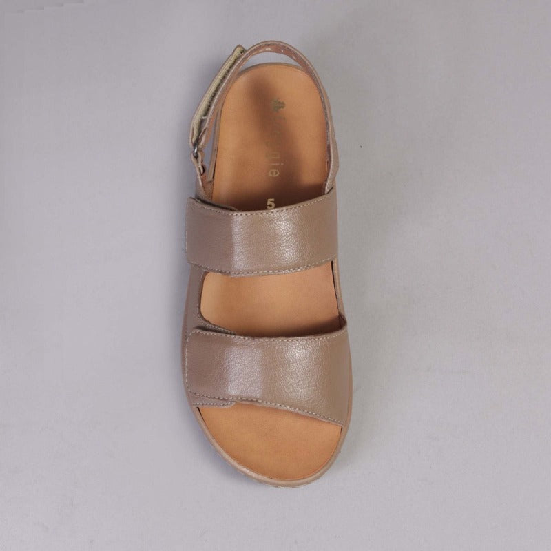 Sandal with Removable Footbed in Stone