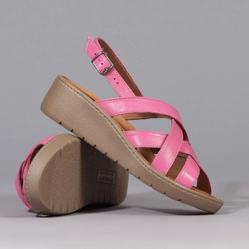 Slingback Sandal with Removable Footbed in Hot Pink 