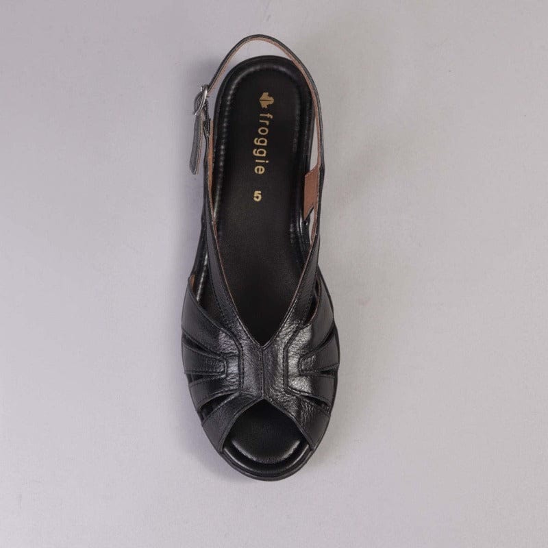 Froggie Slingback Sandal in Black 