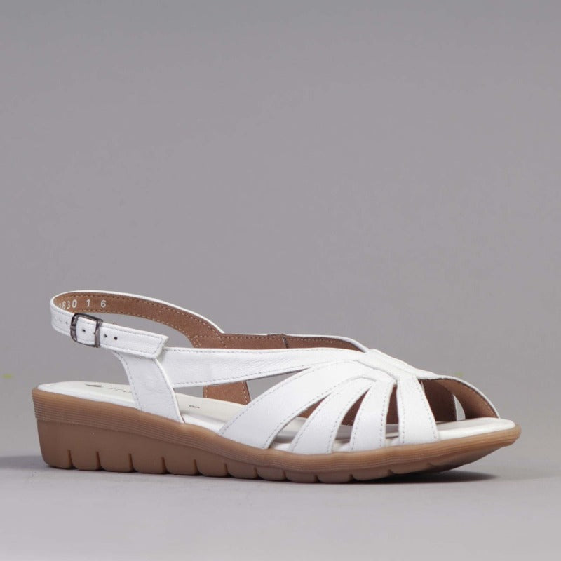Slingback Sandal in White - 12537