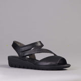 Velcro Sandal in Black