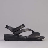 Velcro Sandal in Black