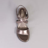 Mid Heel Sandal in Lead Metallic - 12553 - Froggie Shoes