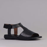 Slingback Sandal in Black - 12554