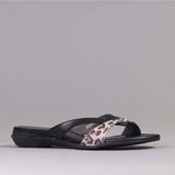 T-Bar sandals in Black - 12556