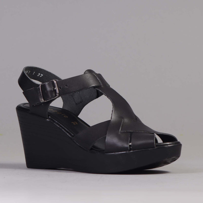 Slingback Sandal in Black - 12558